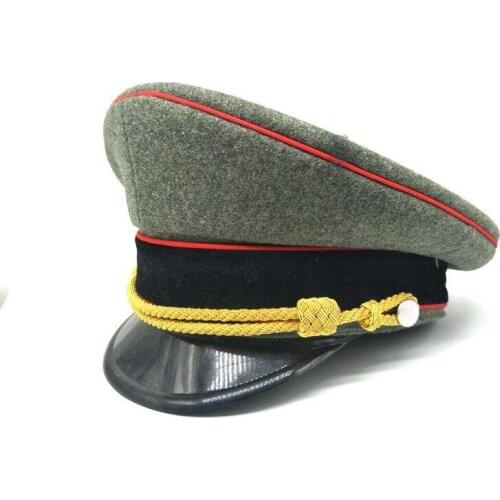Reproduction WWII WW2 German Wool Army Elite Officer Visor Hat Gold Cord Cap IN SIZES Military Store