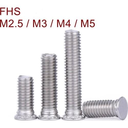M2 M2.5 M3 M4 M5 FHS Stainless steel Press Riveting screw Pressure rivet screw SUS304 Flush head studs