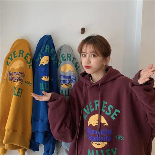 Winter streetwear women tops kawaii harajuku hoodies korean style long sleeve clothes sweatshirt women Pullovers