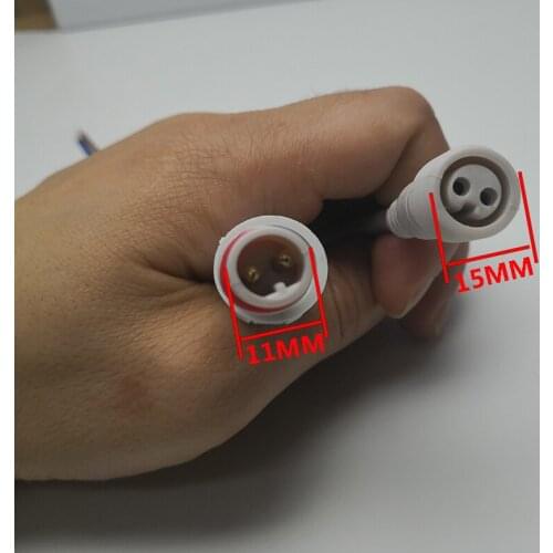100pair/lot LED DC connector female + male 2 pin Power supply Connector 20cm wire o-ring waterproof connector Strip outdoor DIY