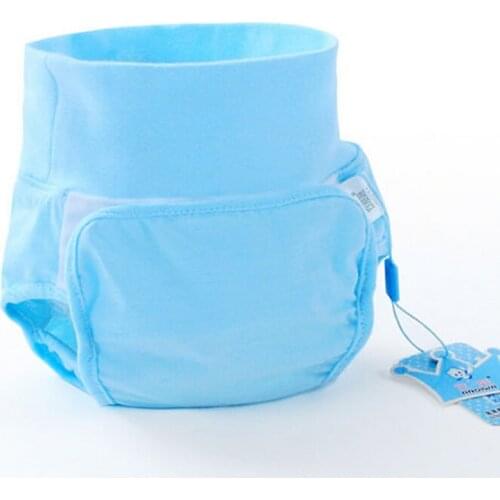 3PCS Diapers For Children Bamboo Cloth Diaper High Waist Belly Care Tarps Cover Waterproof Washable Diapers For Children BB0079
