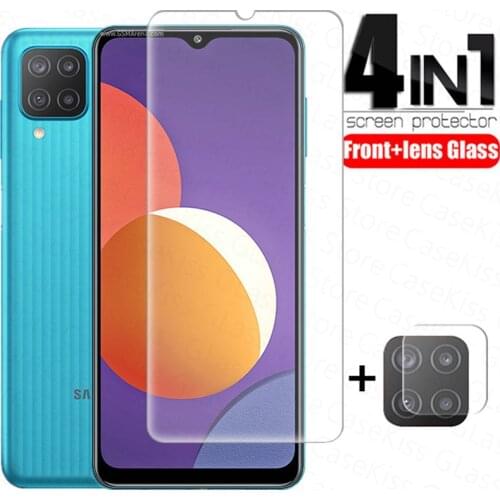 4in1 Tempered Glass for Samsung Galaxy M12 M62 M21 M31 M31s M51 M11 Lens Screen Protector for Samsung M12 Protective Glass
