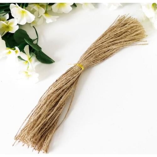500pcs 1.5mm Natural Jute Twine Burlap String Wedding Birthday Party Craft Decoration Hemp String Sewing DIY Hanging Jute Hemp