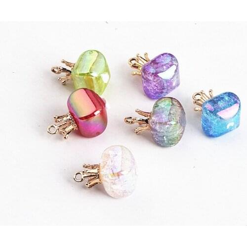 6pcs bling crown size 14*24mm alloy charm DIY accessories of necklace pendants for bracelet headdress earring handmade fitting