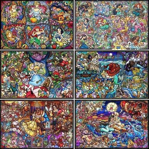 Diamond Painting Cartoon Princess Disney Landscape Mosaic Fantasy Art 5D DIY Square Round ​Cross Stitch Embroidery Home Decor