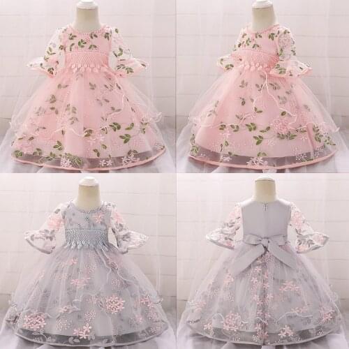 Floral Baby Girl Princess Bridesmaid Pageant Gown Birthday Party Wedding Dress Baby Girl Clothes Комплекты Одежды Одежда