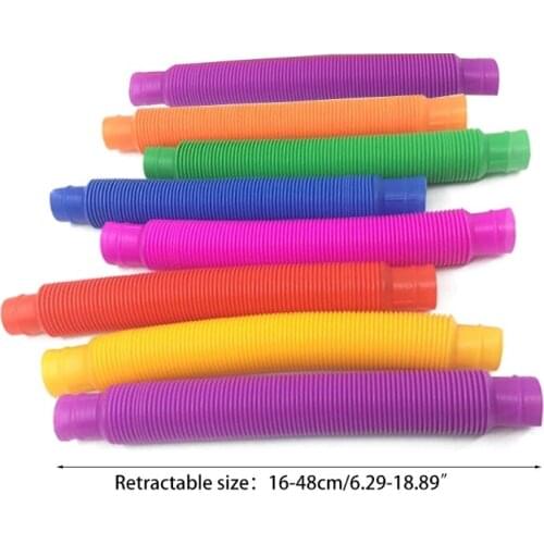 Childrens Sensory Toys, Decompression Toys, Extension Tubes, Random Colors Y4UD
