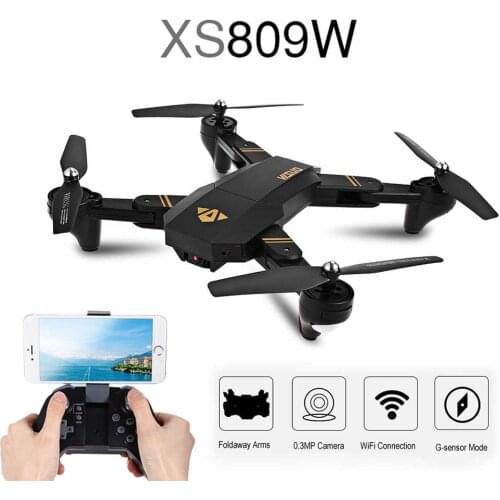 XS809HW RC Drone with Camera HD WIFI FPV With Wide Angle Camera High Hold Mode Foldable Arm RC Quadcopter RTF Rc Helicopters