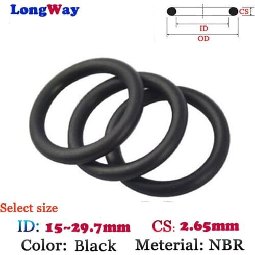 CS2.65 ID15.0mm Fluoro Rubber O-Ring 10pcs Washer Seal Plastic gasket Silicone ring film oil and water seal gasket NBR material