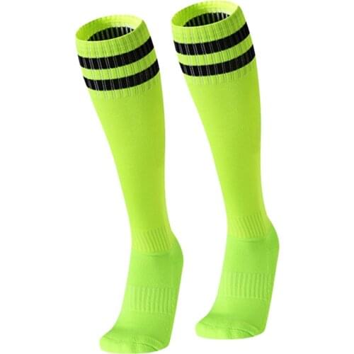 Unisex Adults Children Knee High Socks Striped Breathable Soccer Football Sports Long Tube Socks