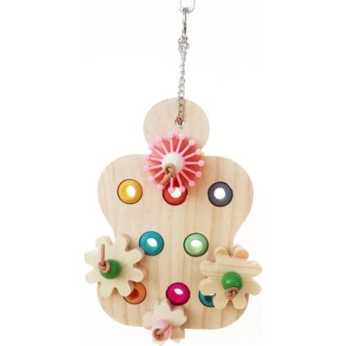 Bird Interactive Toy Wooden Training Bird Parrot Intelligence Toys Parakeet Macaw Parrot Bite Chewing Plaything Supplies