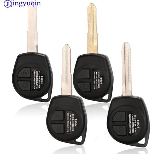Jingyuqin 2 Buttons Remote key Case + Button Pad For Suzuki Grand Vitara Igins Alto SX4 Agila Fob Shell HU133R TOY43 SZ11R Blade