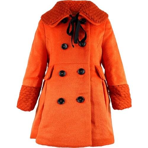 Girl Coats With Headwear Overcoats Warm Camouflage Coat Girls Wool Coats Blends Cashmere Long Down Coats For Age 5 10Y 4C0819