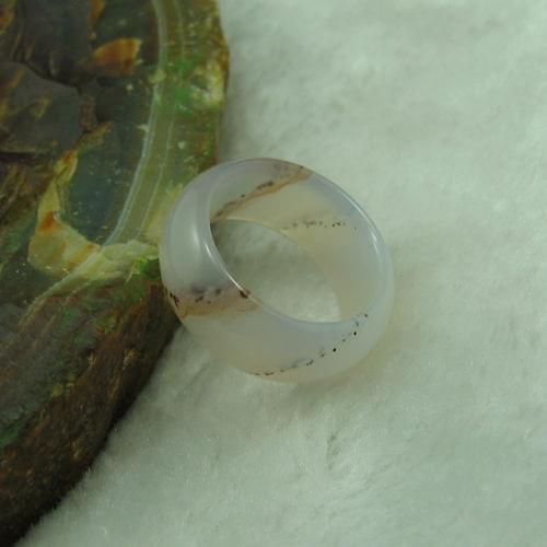 Natural water grass agate ring for men women with texture handmade brand jadeite jade rings jade jewelry natural stone jade