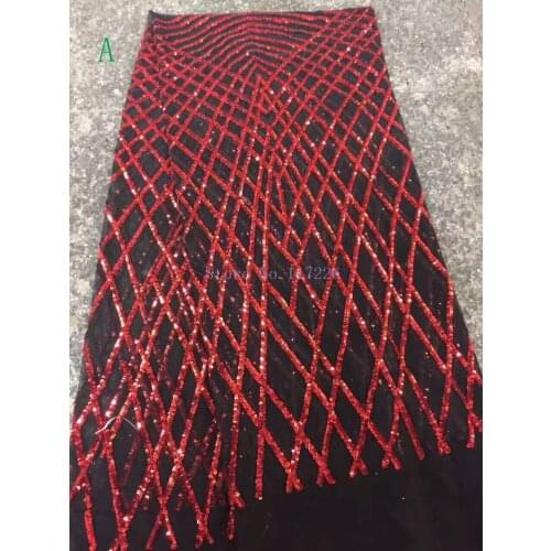 Red sequins JRB-26125-1 African Lace With Sequins,Embroidery Textile Lace Fabric,African French Lace Fabric High Quality