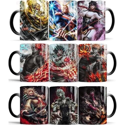 My Hero Academia Mug Creative Color Changing Heat Sensitive Coffee Mugs Ceramic Milk Tea Cup Best Gift Mug For Your Friends