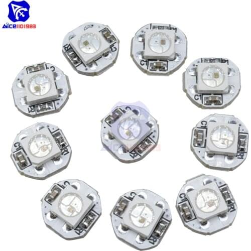 10PCS WS2812B Addressable LED Pixel Light SMD 5050 RGB SMD on Heat Sink PCB Board LED Module Pixels Light 5V DC