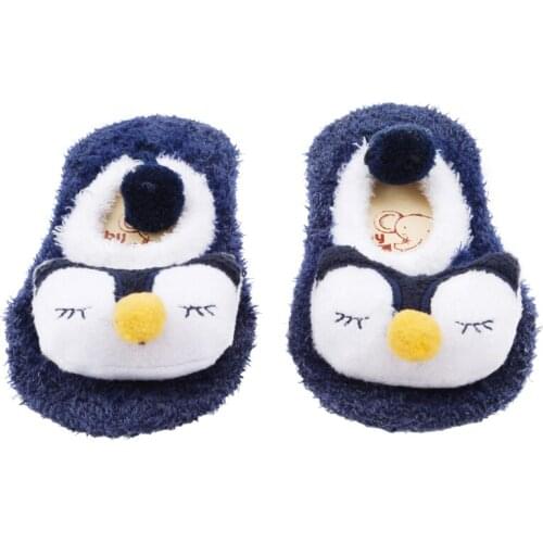 0-3 T Soft Anti Slip Boy Girl Children Floor Sock Winter Spring Coral Fleece Baby Socks Animal Cartoon Shoes Slippers Boots