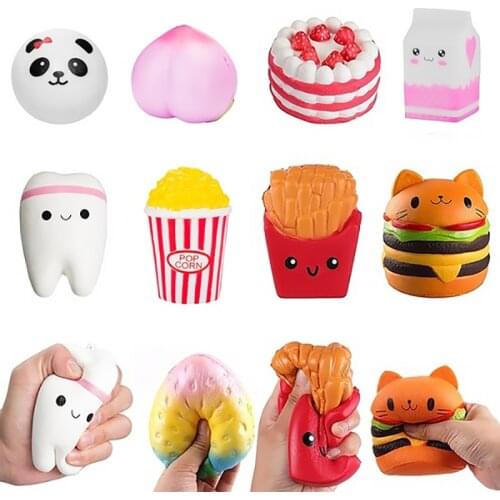 Jumbo Chocolate Biscuits Cheese Cute Squishy Slow Rising Squeeze Squishies Toy Scented Stress Relief Toys Gift for Kids