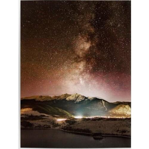 Wall Art Aurora Starry Canvas Painting HD Printed Mountain Nature Scene Pictures Home Decor Bedroom Background Modular Poster