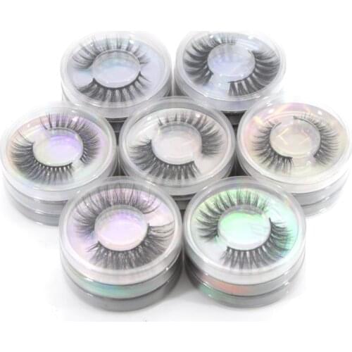 Natural 3d Lashes Wholesale In Bulk 4/10/20/30/50/100 Pairs Lot Full Strip Hand Made Round Package Mixed Styles False Eyelashes