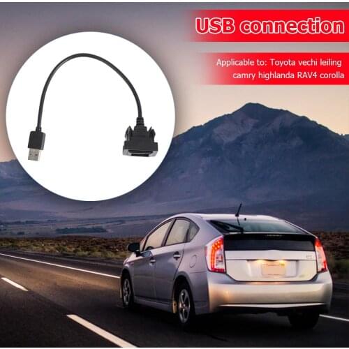 Car Dashboard Flush Mount USB 2.0Port Panel Plastic Extension Cable Adapter for Toyota Vios Ralink Camry Highlander RAV4 Corolla