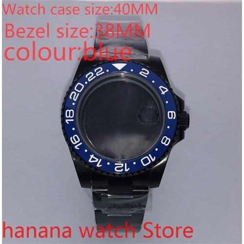 Suitable for NH35 36 Mingzhu2813 Miyata automatic winding 40mm sealed back black box series, with rotating bezel white