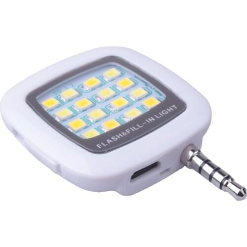 Flash fill Light Portable Selfie Fill Light LED Flash For Smartphone Self-timer Beauty Light with 3.5mm jack
