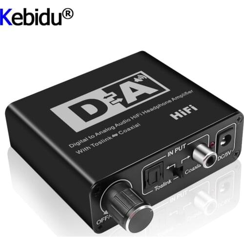 Digital To Analog Audio Converter Adapter Coxial To Optical Toslink And Optical Toslink To Coaxial Bi-directional Switch Black
