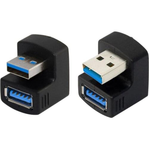 CYSM 1 Set Up & Down Angled USB 3.0 Adapter A Male to Female Extension 180 Degree 5Gbps