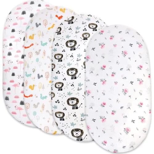 Bassinet Sheet Super Stretch Fitted Cradle Fitted Sheets for Bassinet Pads/Mattress, for Boys Girls,Unisex,Ultra Soft 82*41cm