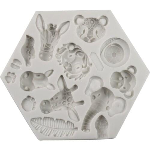 Christmas decoration silicone molds Christmas decorating Fondant Forest Animal chocolate fondant cake candy silical gel mold