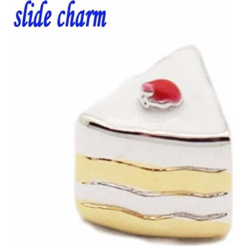 Slide charm Free shipping letSandwiches unique personality fashion gift cherry charm beads fit Pandora bracelet