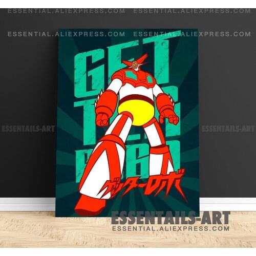 Shin Getter Robo Mecha Retro Poster Canvas Wall Art Painting Decor Pictures Bedroom Study Living Room Home Decoration Prints
