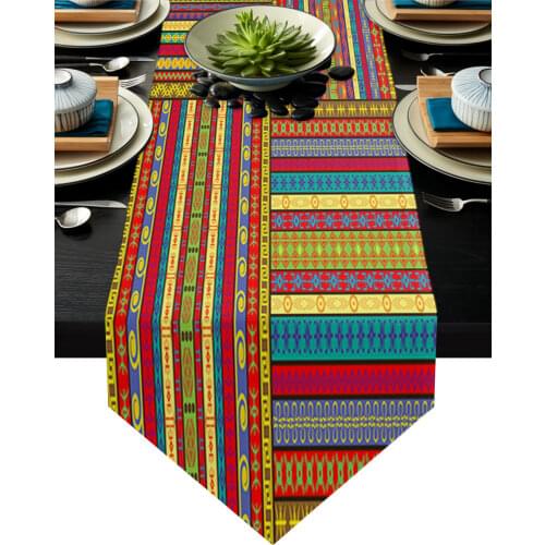 Afrian Ethnic Colorful Table Runners Modern Home Kitchen Dining Tablecloths Wedding Party Table Decoration Table Runner