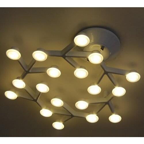 Post Modern Creative Industrial Lamp Iron PMMA LED Chandeliers Warm White Light Clusters of Stars for bedroom round lamps