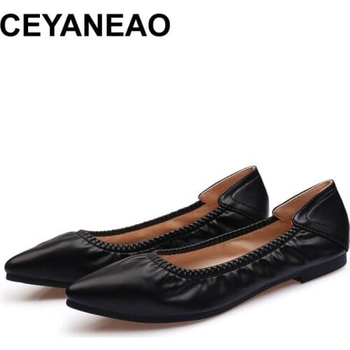 CEYANEAOWomens loafers pointed toe flat shoes for women comfortable non-slip shoes for women casual woman shoe sapatilha femini