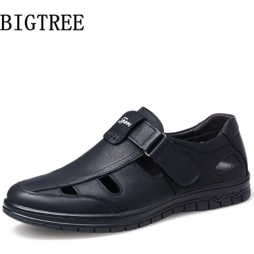 Outdoor Sandals Men Summer Shoes Mens Sandals Genuine Leather Designer Shoes Men Loafers Beach Sandals Zapatilla Hombre Ayakkabi