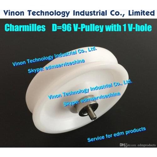 Charmilles V-Roller Ø96x22tmm with 1 V-hole, REVERSION ROLLER 1 V PULLEY for ROBOFIL series w/edm machines Charmilles wear parts