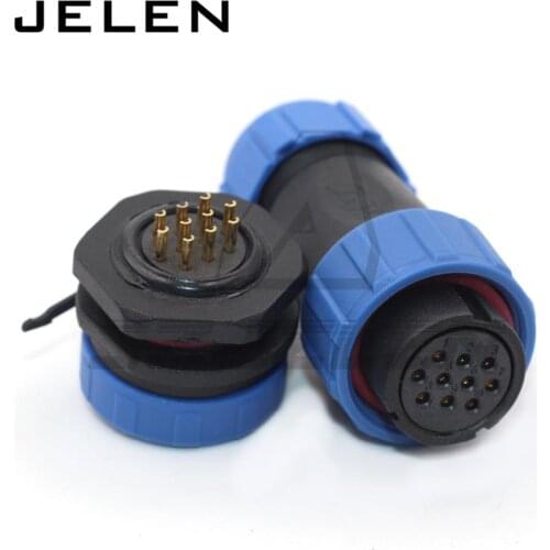 SP21 waterproof connector 10 pin IP68 Flip the connector plug and socket Board-to-wire power connector installation