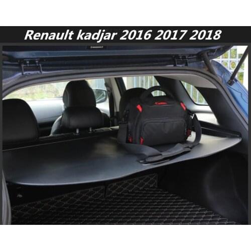 High quality Car Rear Trunk Security Shield Cargo Cover For Renault kadjar 2016 2017 2018 ( black, beige)