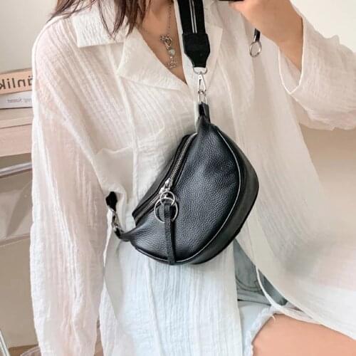 Luxury Genuine Leather Small Shoulder Crossbody Bags for Women 2021 New Trends Brand Purses and Handbag Ladies Fashion Chest Bag