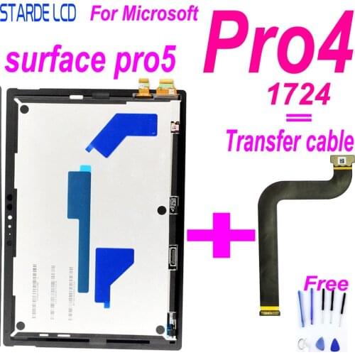 Original For Microsoft Surface Pro 4 1724 Pro 5 Pro5 1796 LCD Display Screen Digitizer Touch Panel Glass Assembly Replacement