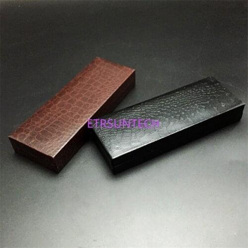 200pcs/lot Business pen pacakging paper box black flip pen box spot imitation PU gift paper box
