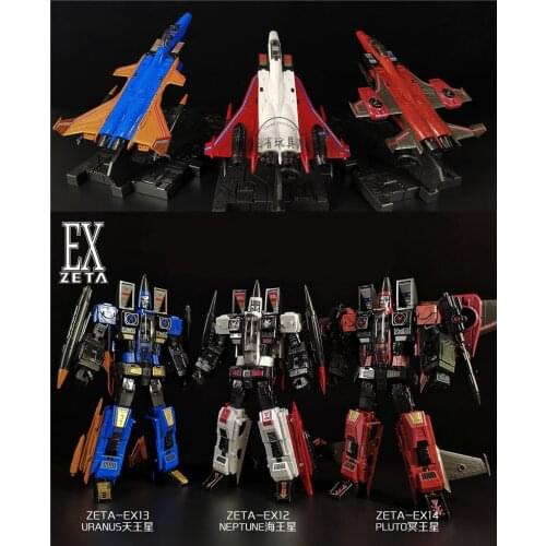 ZETA Transoformation EX12 Dirge EX13 Ramjet EX14 Thrust G1 MP Ratio MP11 3pcs Robot Alloy Part Action Figure Deformation Toys