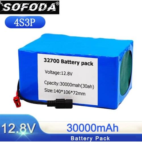 32700 Lifepo4 Battery Pack 4S3P 12.8V 25Ah/ 30Ah 4S 40A 100A Balanced BMS for Electric Boat and Uninterrupted Power Supply 12V