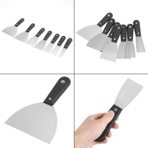 7PCS/Set Portable Steel Putty Cutter Set Drywalll Painting Plastering Wall Scraper Tool Tile Worker Decoration Tool
