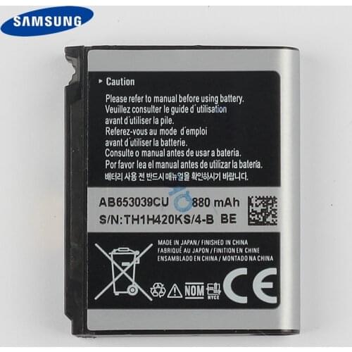 Original Samsung Battery AB653039CE AB653039CU AB653039CC AB653039CA For Samsung S7330 F609 E958 U900 U800E 880mAh