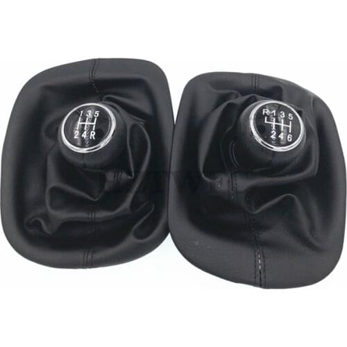 Free Shipping 5 6 Speed Gear Shift Knob Gaitor Boot PU Leather Black For VW For PASSAT B5 For Volkswagen Bora