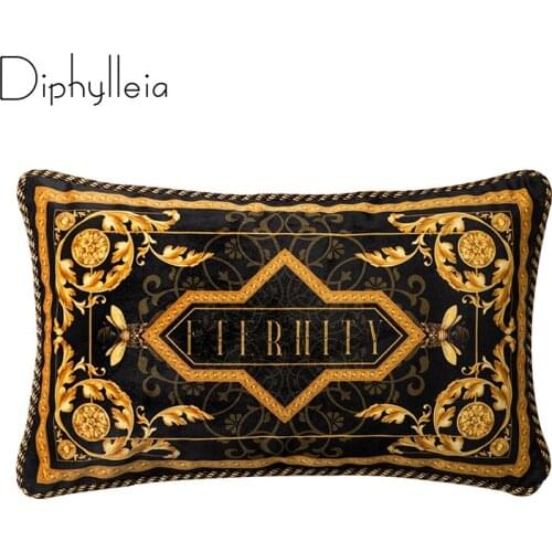 Diphylleia Baroque Honeybee Lumbar Pillow Case Extravagant Style European Art Cushion Cover For Bedding Living Room Sofa Chair
